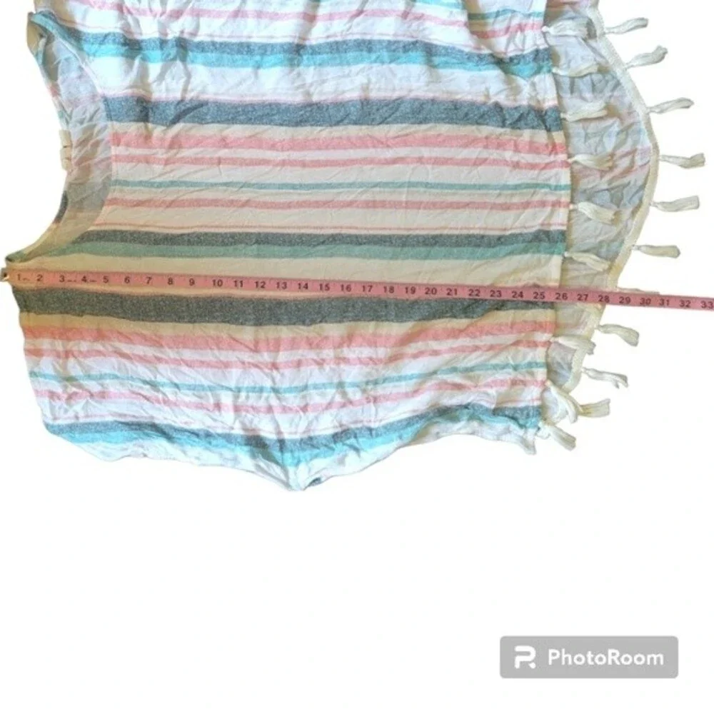 Roxy Make Your Soul Striped Poncho Cover-Up - S